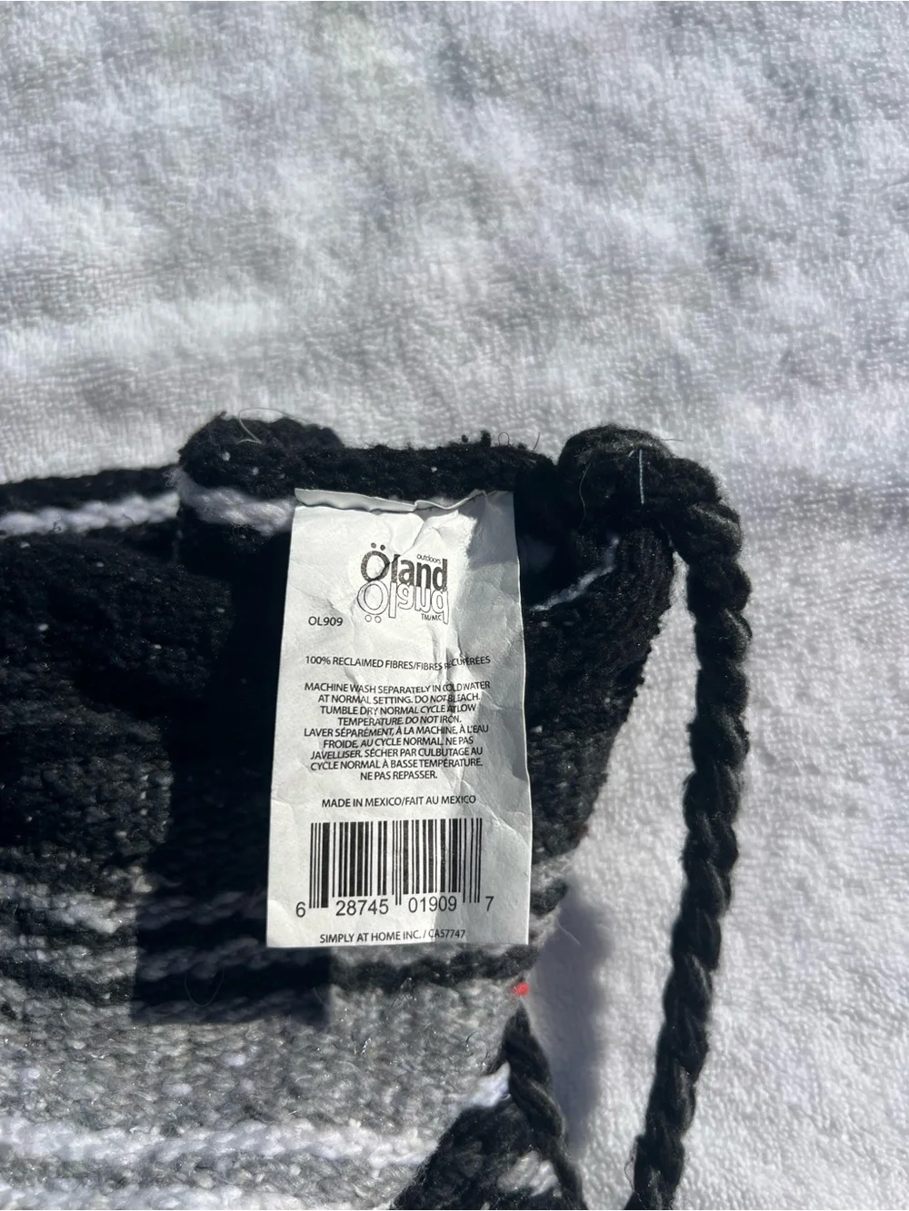 Handwoven Black and White Patterned Crossbody Bag